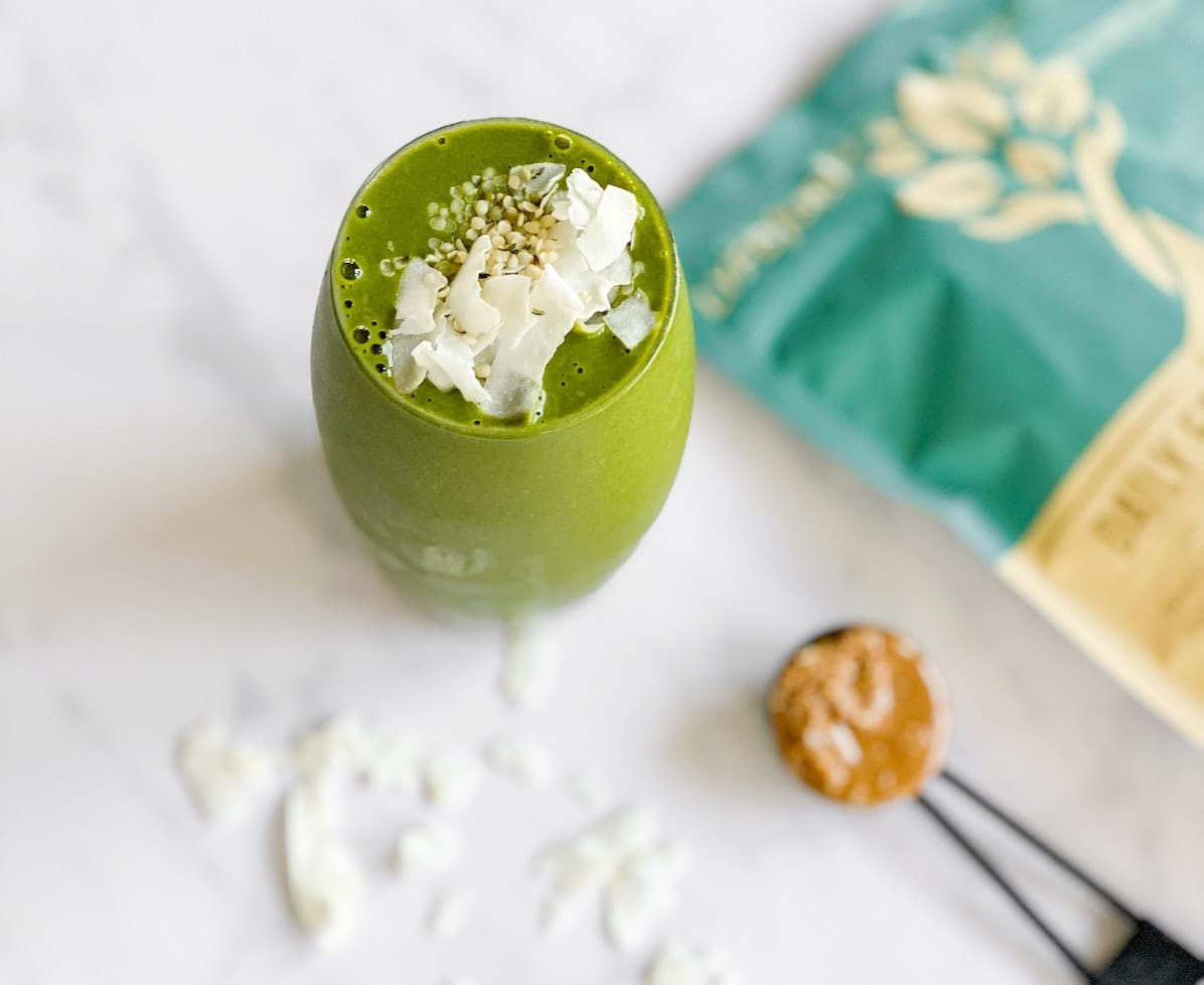Super Green Smoothie for Stress & Cortisol Balance
