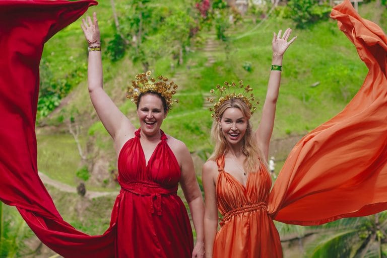 Experience the ultimate adventure at the iconic Bali Swing during your Goddess Retreat – a perfect blend of thrilling fun and breathtaking views, ideal for capturing unforgettable moments.