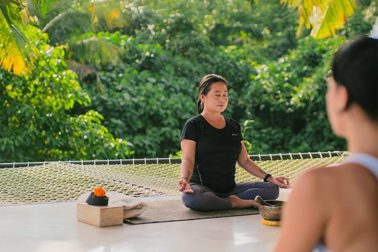 women doing yoga at ubud retreat